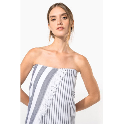 Striped fringed fouta